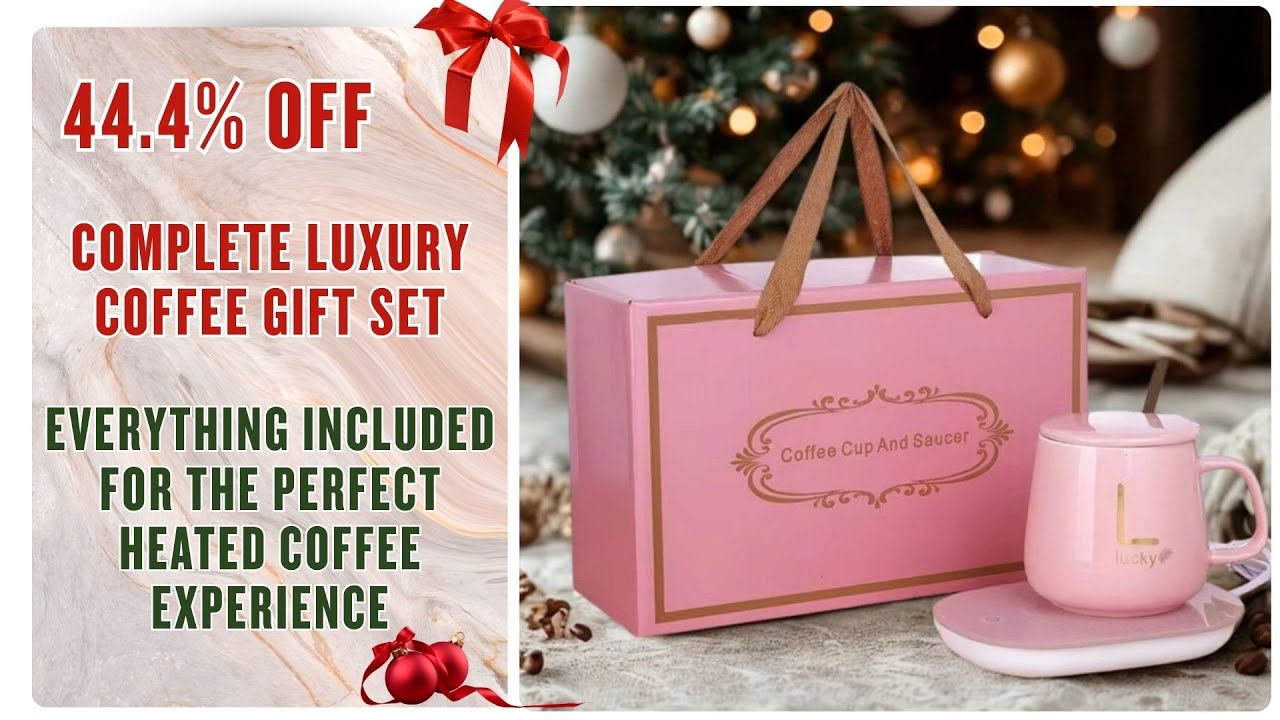 Lucky® Christmas Coffee Mug Warmer Gift Set - 44% Today