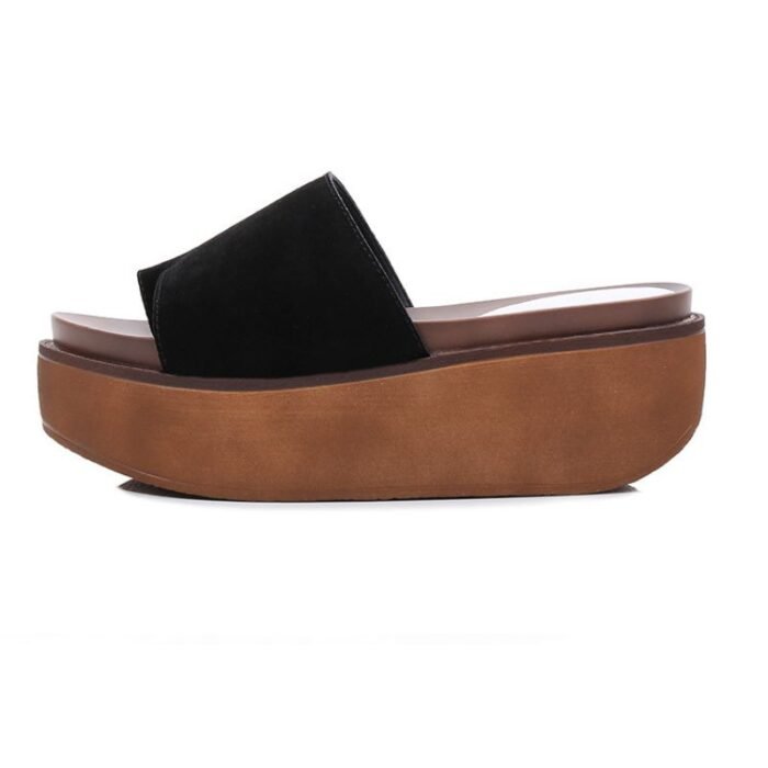 Comfortable Wedge Heel Platform Sandals | Wedge Heel Platform Slides for Women