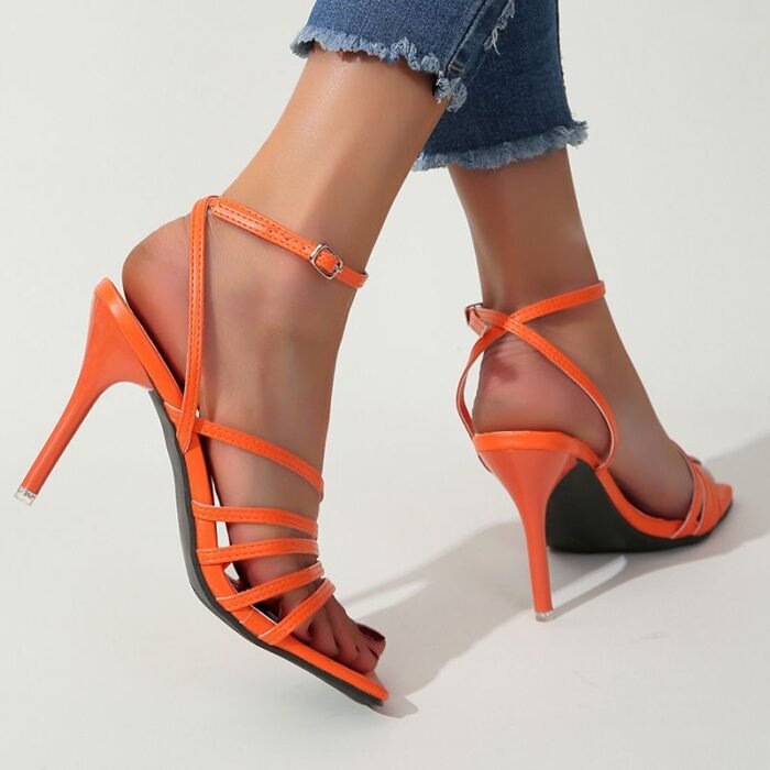 Strappy Leather Platform Sandals for Women