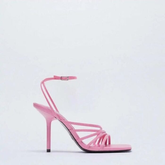 Strappy Leather Platform Sandals for Women