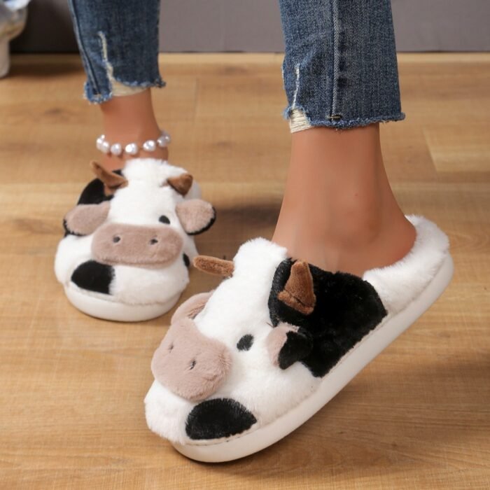 Cow Slippers – Funny Animal Design Slippers for Women