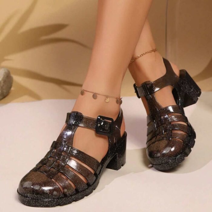 Women’s Jelly Sandals – Retro Fisherman Style, Adjustable Fit